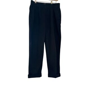 Everlane women's‎  Classic Black Chinos elastic waist cuffed bottoms size M